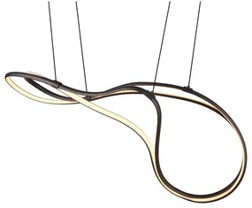 Fekete LED függőlámpa fém búrával Nala – Trio Select