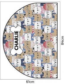 PIPPER. Védő textil falmatrica – Ív – Bulldogok Méret: 83x60cm, Indíték: névvel