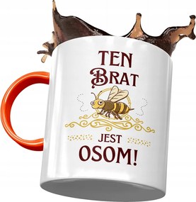 Narancssárga Bögre Testvérnek Születésnapra Ajándék Nyomtatott Fotóval