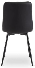 Fekete Eco-bőr Étkezőszék. DALVIN