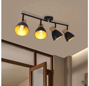 Brilagi - Spotlámpa ODENSE 4xE14/10W/230V kaucsukfa/fekete