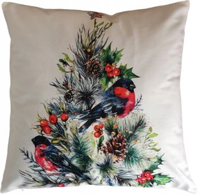 Karácsonyi Párnahuzat madárkák 45x45 cm