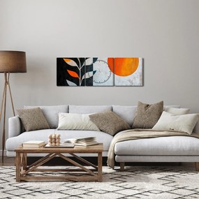 Kép - Növény és nap absztrakciója (órával) (90x30 cm)