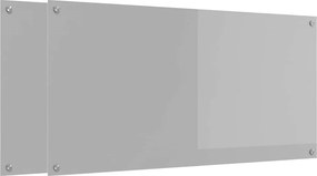 vidaXL Konyhai splashback 2 pcs Világosszürke 120 x 60 cm edzett üveg