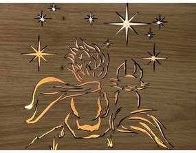 Li-Go 5788/DUB2 - LED asztali dekoráció LED/12W/230V 19x19 cm tölgy/A kis herceg