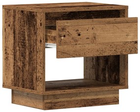 Éjjeli asztal 2 db Régi fa 45x34x45 cm Mérnökelt fa