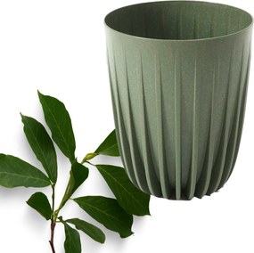 Virágtartó magas nagy Virágtartó Zöld Műanyag virágtartó betéttel 30xh36cm