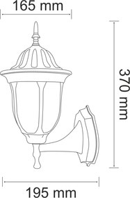 Polux FLORENCJA 302564 Fali lámpa 1x20W/E27 IP43