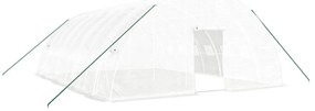 fehér acélvázas melegház 48 m² 8 x 6 x 2,85 m