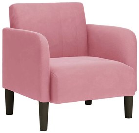 rózsaszín bársony kanapészék karfás szék 54 cm