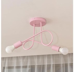 Felületre szerelhető csillár OXFORD 2xE27/15W/230V rózsaszín