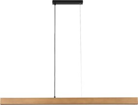 TK LIGHTING 1448 TEO Modern Led Függesztett Lámpa Fekete, Világos Fa LED IP20