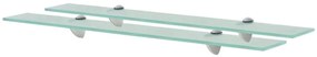 2 db lebegő üvegpolc 70 x 20 cm 8 mm