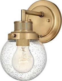 Quintiesse klasszikus loft fürdőszobai lámpa poppy antik réz átlátszó elsqn-poppy1-hb-bath IP44