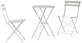 vidaXL Összecsukható Bistro Szett 3 pcs Bézs Acél