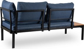 Kerti bútor szett sötétkék / fekete színkombinációban – NORMAN