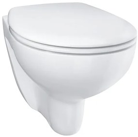 Wc soft close ülőkével falra szerelhető GROHE Bau Ceramic alpesi fehér fényes felülettel  hátsó kifolyással 39351000