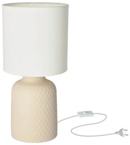 Bézs asztali lámpa textil búrával (magasság 32 cm) Iner – Candellux Lighting