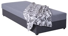 Kárpitozott heverő JACOB XL, tárolóval, teherbírás 130 kg, 90x200 cm, szürke 8590828933823