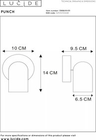 Lucide 13958/01/31 - PUNCH spotlámpa 1x GU10/35W/230V, fehér