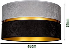 Fekete / szürke színű függőlámpa Glimex Abazur Premium 1xE27 GA0100