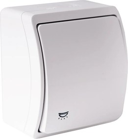 ViPlast Koala Nyomógomb "Fény" Hermetikus Falra szerelhető IP44 Fehér