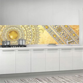 Flizelin fotótapéta Mandalák arany szürkésbézs vonalak 250x60 +ragasztó