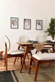 Touch Walnut and Cream étkezőgarnitúra