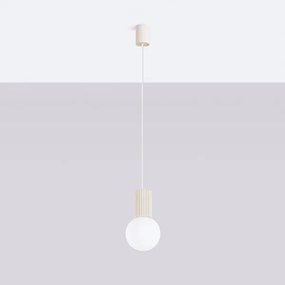 Sollux SL.1719 - Csillár zsinóron HALO 1xG9/8W/230V átm. 12 cm krémes