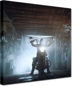 Vászonkép 60x60 Egy motoros garázsában