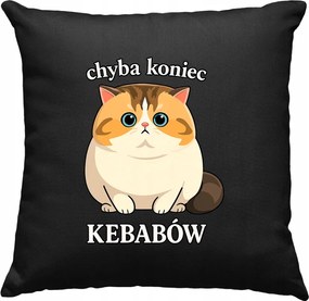 Kebab végű párna Cica fekete