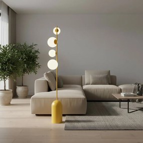 Emibig modern állólámpa etno fehér narancs emi1502/lp4