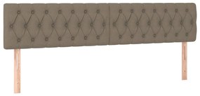 tópszínű szövet LED-es fejtámla 200x7x78/88 cm