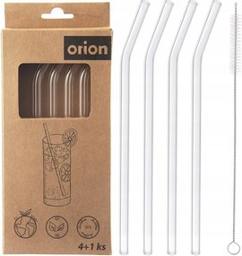 4x Üveg Italszívószálak egyenes csövek többször használható tisztító kefével