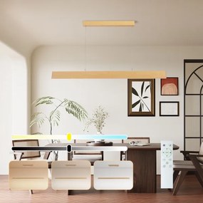 Brilagi - Dimmelhető LED kábeles csillár SLIMLINE LED/40W/230V 3000-6000K tölgy dekor + távirányító