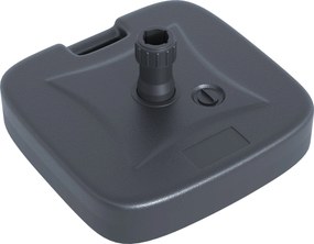 Outsunny Homokkal és Víz­zel Tölthető Napernyőtartó Alap Lekerekített Sarkokkal HDPE Műanyag Fekete 46 x 45 x 26 cm, Max. 30 kg | Aosom