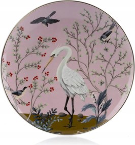 Ebédlő tányér Rózsaszín japán mintás 26cm