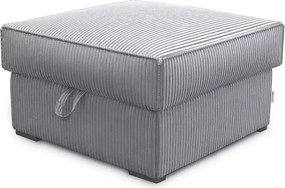 Taburet SMART COSARO XL tárolóhellyel 71x71 cm, világosszürke