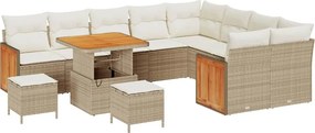 vidaXL Kerti Kanapé Szett párnával 12 pcs Beige és krém