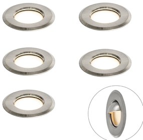 5 darabos modern süllyesztett spotlámpa szett alumínium LED-del IP67 - Linsey