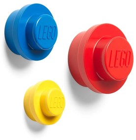 3 db LEGO fali kampó készlet, 94 cm / 78,5 cm / 47 cm, ABS, piros / sárga / kék
