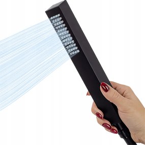 Zuhanyfej zuhanyhoz 1 funkció Fekete fogantyú Anti Calc ergonomikus Avapax