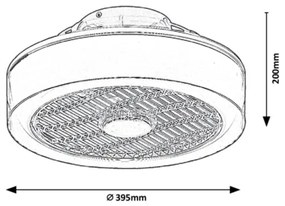 Rabalux - LED dimmelhető mennyezeti lámpa ventilátorral LED/30W/230V + DO