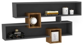 Fali polc Karen - Walnut, Anhtacite