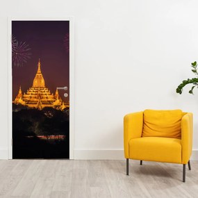 Fotótapéta ajtóra - Tűzijáték Ázsiában (95x205cm)