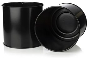 Fém virágcserép OSLO 95x17 cm fekete/arany