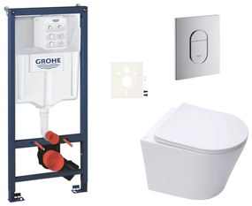 Fali WC szett világos falra / falra szerelhető Swiss Aqua Technologies Infinitio SIKOGRSIN10A SIKOGRSIN10A