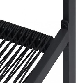 4 db fekete PVC rattan kerti szék