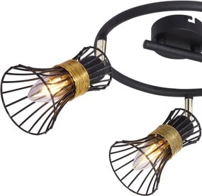 Globo 54814-3 Spot metál fekete-arany színben. Ø250, H:220, exkl. 3xE14 40W 230V