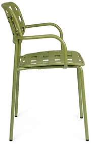 Zöld fém kerti szék szett 4 db-os Clover – Bizzotto